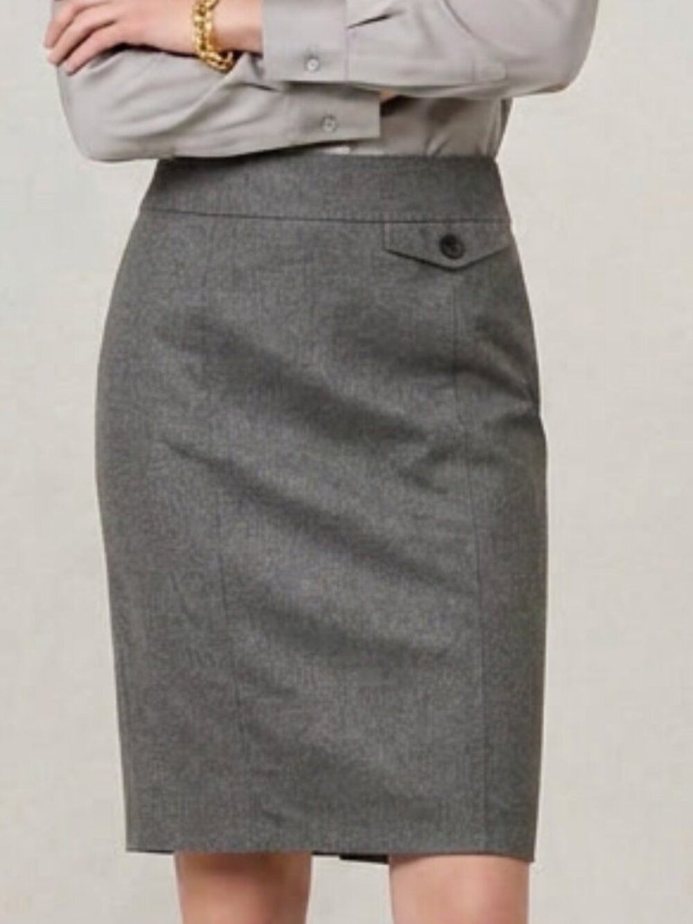 Pink Tartan Grey Office Pencil Skirt Size 8